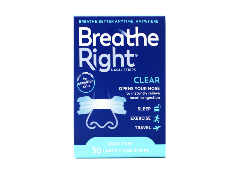 Breathe Right Nasal Strips Clear Large - 30 Strips