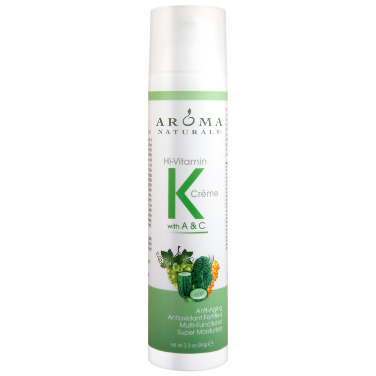 Aroma Naturals Vitamin K plus A and C Omega-X Moisturizing Vitamin Cream, 3.3 Ounce