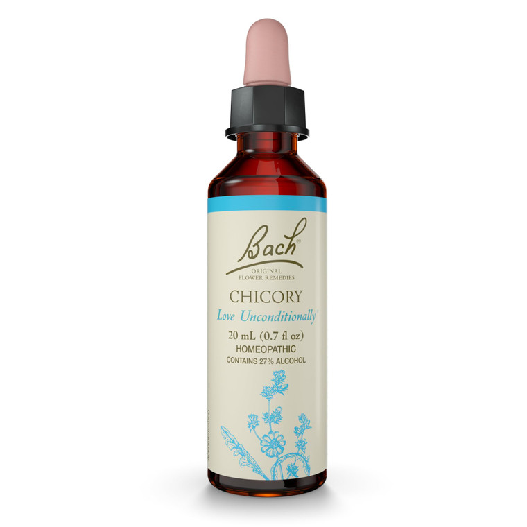Bach Original Flower Remedies, Chicory - Love Unconditionally - Natural Homeopathic Flower Essence for Emotional Balance - Vegan, Gluten Free, Sugar