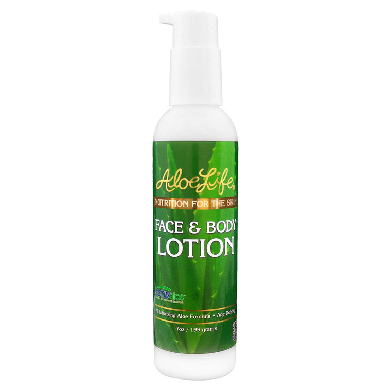 Aloe Life - Face & Body Lotion, Concentrated Formula, Hydrates Dry Skin, Contains Antioxidants, Minerals, & Herbal Extracts, Pleasant Grapefruit Scen