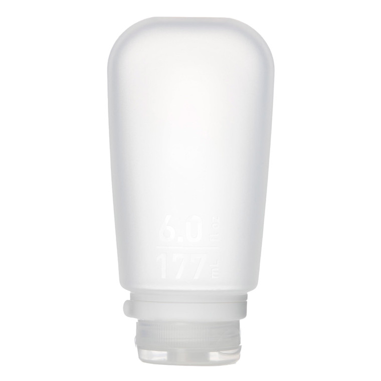 humangear GoToob+ (XL) | Refillable Silicone Travel Bottle | Locking Lid | Food-Safe Material | Clear, XL (6 fl.oz.; 177ml)