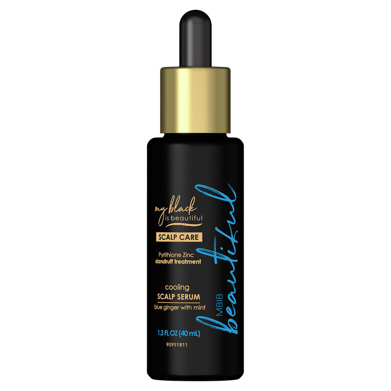 My Black is Beautiful Cooling Scalp Serum Treatment for Dry Scalp and Damaged Hair, Blue Ginger and Mint, 1.3 fl oz