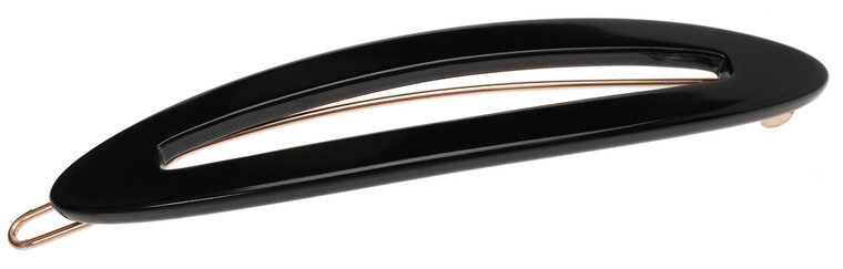 France Luxe Sliver on Tige Boule Barrette - Black