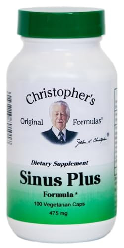 Christopher's Original Formulas Sinus Plus, Sinus Support Capsules, Whole Herb Synergistic Blend, 100 Count