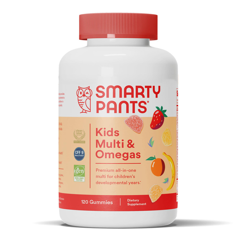 SmartyPants Kids Multivitamin Gummies: Omega 3 Fish Oil (EPA/DHA), Vitamin D3, C, Vitamin B12, B6, A, K & Zinc for Immune Support, Biotin, Gluten Fre