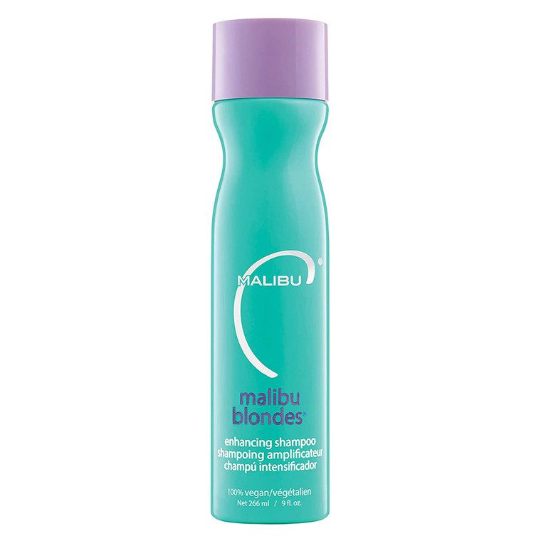 Malibu C Blondes Enhancing Shampoo - Sulfate-Free Purple Shampoo for Blondes - Helps Preserve Highlights & Remove Brassiness - Moisturizing & Revital