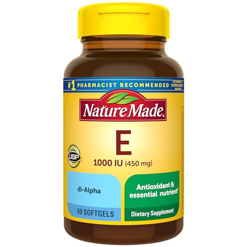 Nature Made Vitamin E 1000 IU (dl-Alpha) Softgels 60 Ct