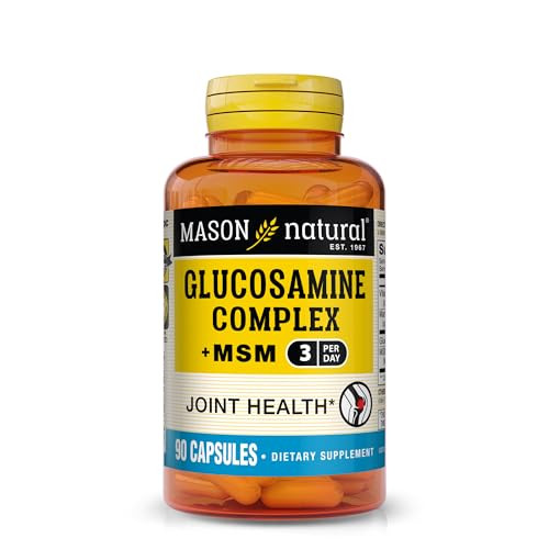 Mason Natural Glucosamine Complex Plus MSM with Vitamin C - Supports Joint Health, Improved Flexibility and Mobility, 90 Capsules