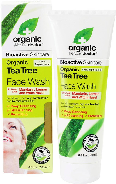 Organic Tea Tree Face Wash Organic Doctor 200 ml Liquid