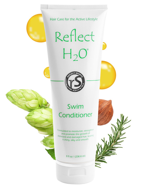Reflect H?O Swim Conditioner - Moisturizing & Strengthening Swim Hair Care Conditioner for Damaged Hair - Sulfate-Free Chlorine Hair Protection with