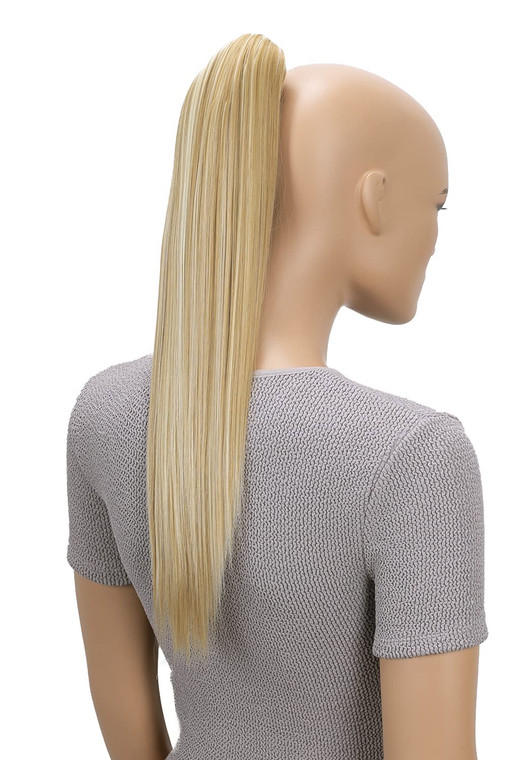 CAISHA 20" Hairpiece Ponytail Clip On Extensions With Butterfly Claw Straight Blond Mix H155