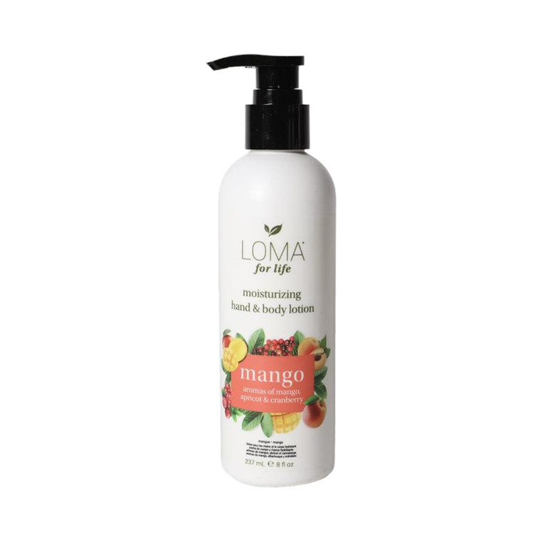 Loma Hair Care Moisturizing Hand & Body Lotion, Mango, 8 Fl Oz