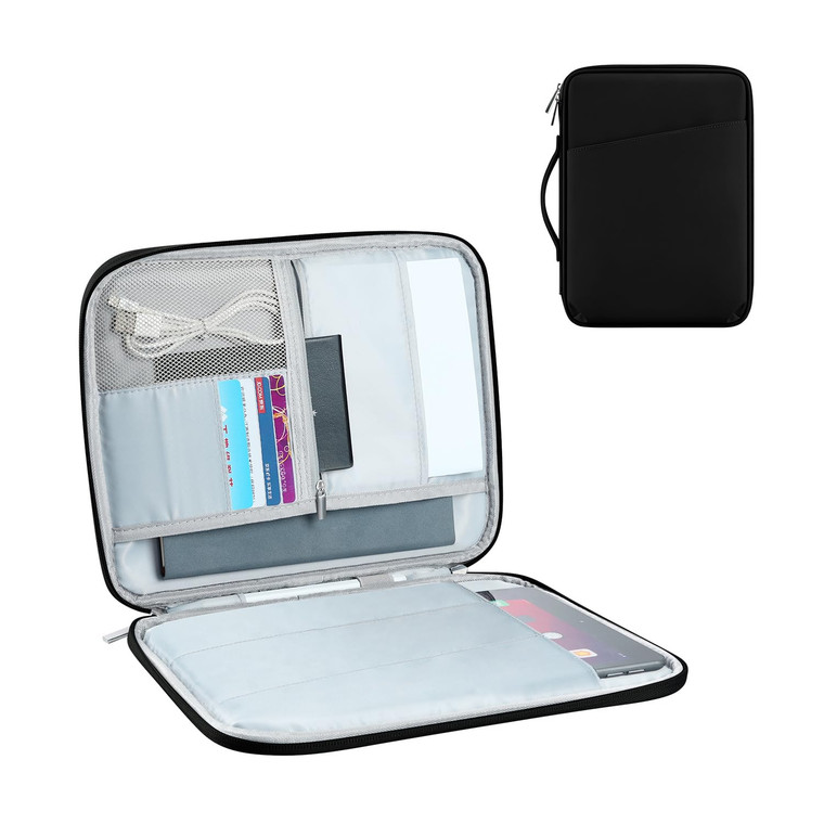 DDgro 11 Inch New iPad Pro Sleeve Case Tablet Sleeve Bag- Perfect for New iPad, iPad Pro, iPad Air, Galaxy Tab, and More (PU-Black, 11 inch)