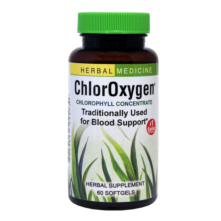 Herbs Etc. ChlorOxygen Chlorophyll Concentrate - Aids Healthy Blood Circulation - High-Altitude Environment Support - Energy Support - 60 Softgels (6