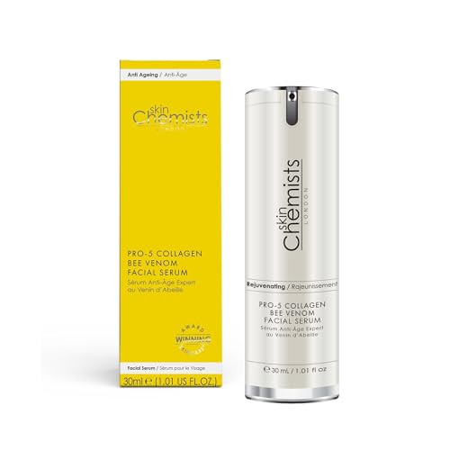 skinChemists London Pro-5 Collagen Bee Venom Facial Serum, 1.1 Ounce