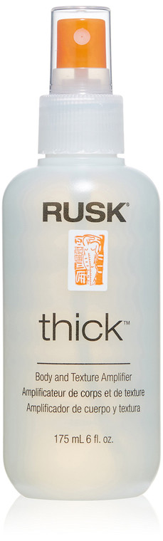 RUSK Designer Collection Thick Body and Texture Amplifier Spray, 6 Fl Oz, For Fine, Limp, Flat or Lazy Hair Types - Contains Wheat Protein, Adds Stre