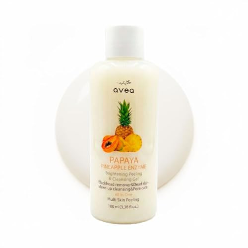 AVEA Papaya&Pineapple Enzyme wash | daily face wash | including niacinamide (vitamin B3) and panthenol (vitamin B5), 83% organic aloe vera leaf juice