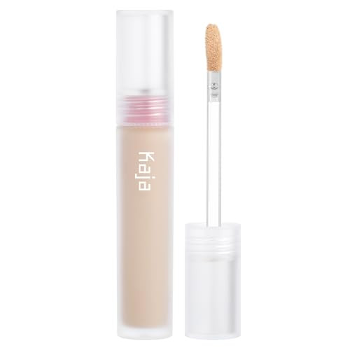 KAJA Liquid Concealer - Don't Settle 04 Waffles | with Aqua Ceramide, Hydrating, Buildable, Lightweight, Seamless Coverage, Dark Circles Cover Up, Un