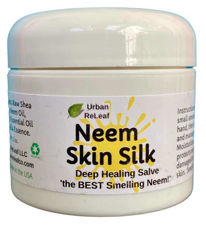 Urban ReLeaf Neem Skin Silk! Healing Salve. Repairs Dry Skin! Vegan. Ayurveda rejuvenate. Feed your skin... rub it in! Shea Butter & Neem Oil. Gently