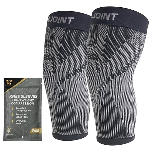 CopperJoint Knee Compression Sleeve Knee Support for Women & Men - Breathable Copper Infused Nylon - Non-Slip - For Pain Relief, Recovery, Swelling &