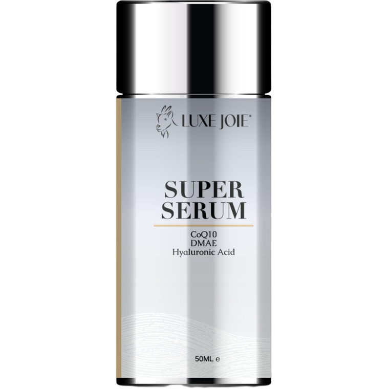 DMAE Facial Serum 1.7 oz Super Serum Lifts Tightens Plumps Firms - Unscented Fragrance Free - Suitable for Sensitive Skin with CoQ10 & Hyaluronic Aci