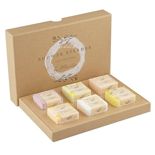 MimoPop Premium Organic Shower Steamer- Shower Steamers Aromatherapy Essential Oil Infused, 6 Cubes Body Restore Shower Steamers Spa Gifts for Women,