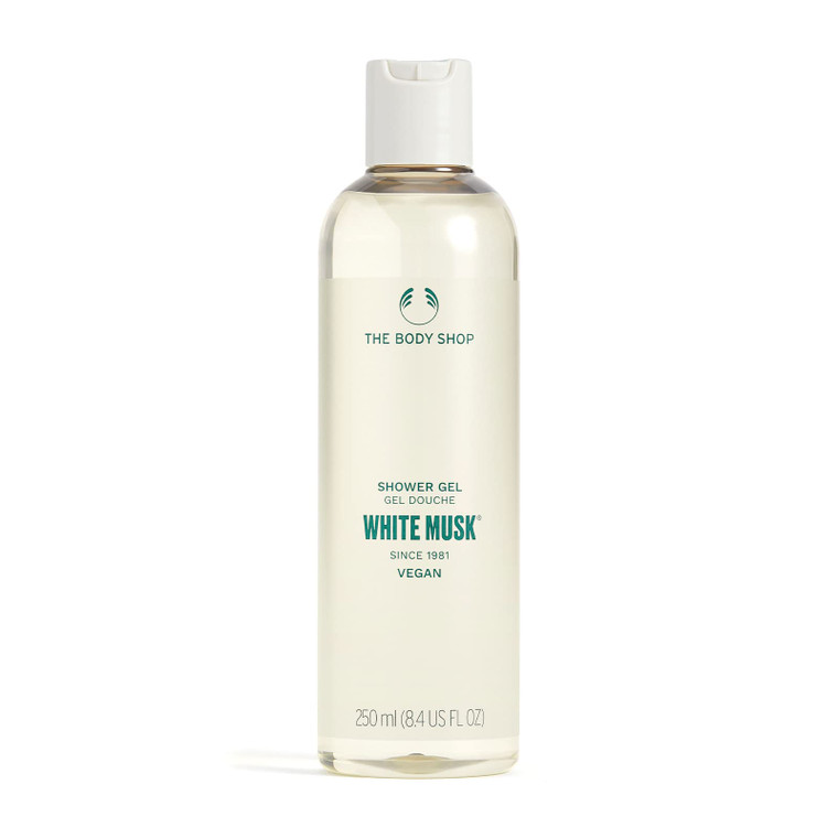 The Body Shop White Musk Shower Gel  Fresh, Floral Cleanse from Head-to-Toe  Vegan  8.4 Fl Oz