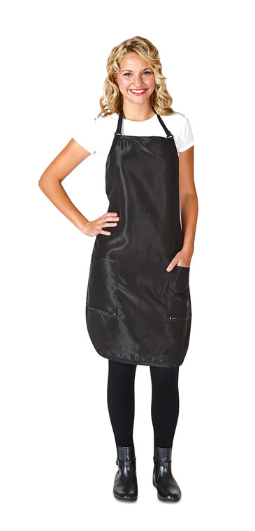 Betty Dain Luminous Salon Stylist Apron, Classic Design, Bottom Zipper Pockets, Adjustable Neck Strap, Lightweight, Water-Resistant Poly Nylon Blend