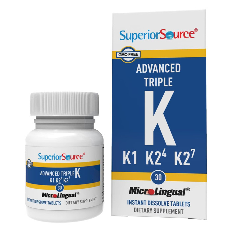 Superior Source Advanced Triple K - Bone Health & Strength Support Supplement - Immunity Support Formula with Vitamins K1 & K2 - Vitamin Aids Calcium