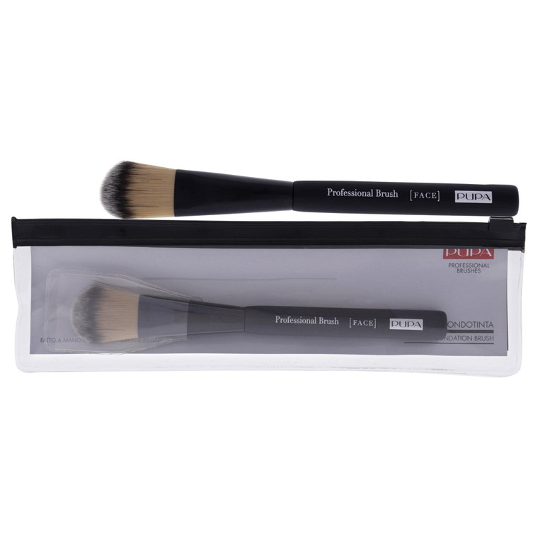 PUPA Milano Foundation Brush - Made With Flexible Synthetic Fibers - Ideal For Applying Liquid, Cream, And Powder Products - Features Soft Bristles T