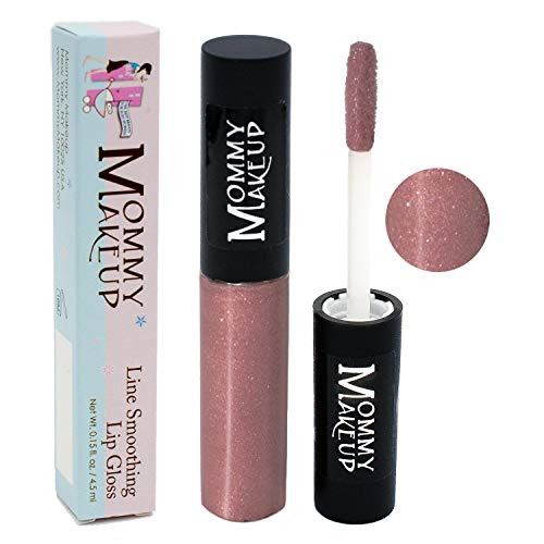 Mommy Makeup Line Smoothing Lip Gloss with Brown Algae & Golden Seaweed - Glossy, Moisturizing, High Shine, Paraben Free Lipgloss in Model Mauve (A G