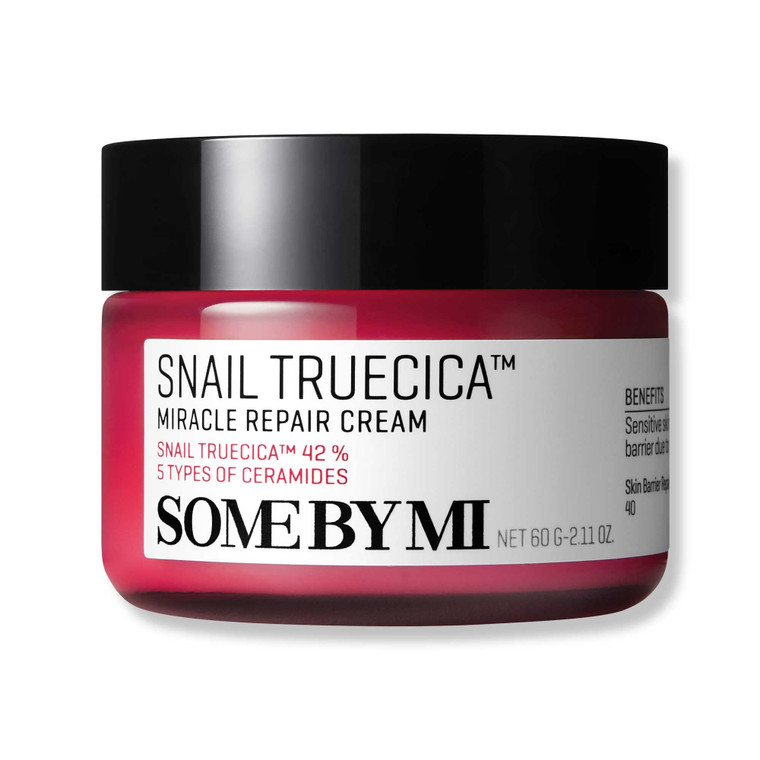 SOME BY MI Snail Truecica Miracle Repair Cream - 2.02Oz, 60ml - Made from Snail Mucin for Sensitive Skin - Daily Repair Face Moisturizer for Acne Mar