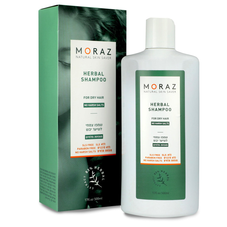 Moraz Herbal Moisturizing Shampoo for Dry, Damaged Hair  Color-Safe, No Paraben, SLS-Fee & No Harsh Salts  Hydrating Shampoo with Rosemary Extract