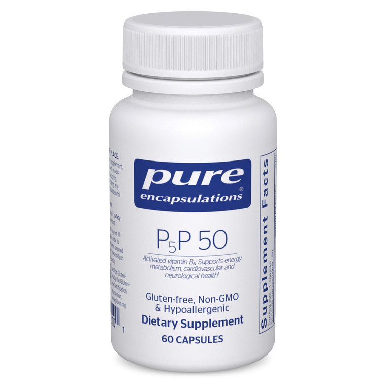 Pure Encapsulations P5P 50 - Active Vitamin B6 - Supports Energy Metabolism & Brain Health* - Gluten Free & Non-GMO - 60 Capsules
