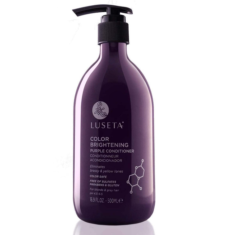 Luseta Purple Conditioner for Colored, Grey, Blonde & Dry/Damaged Hair - Women's Sulfate & Paraben Free, 16.9oz