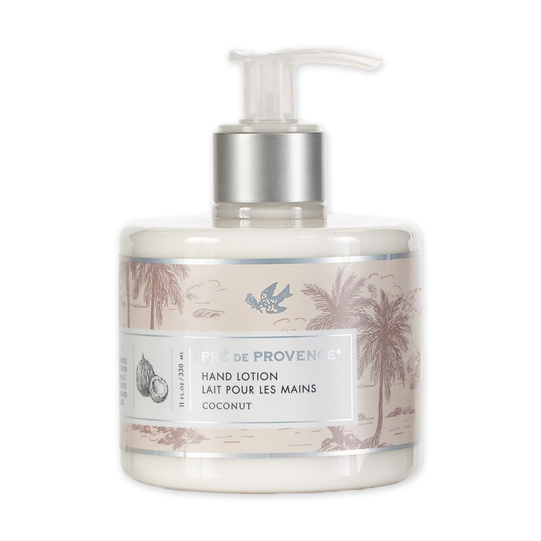 Pre de Provence Collection Shea Butter Enriched Silky Smooth Emollient Hand Lotion, Coconut, 11 Fl Oz, 1 Count