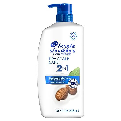 Head and Shoulders 2 in 1 Dandruff Shampoo and Conditioner, Anti-Dandruff Treatment, Dry Scalp Care for Daily Use, Paraben Free, 28.2 oz