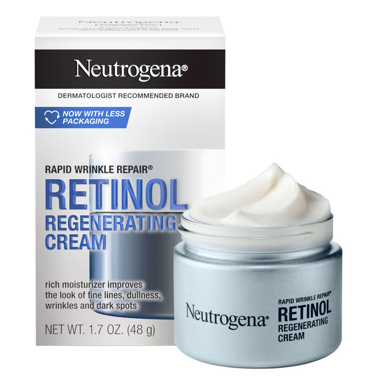 Neutrogena Rapid Wrinkle Repair Retinol Face Moisturizer, Daily Anti-Aging Face Cream with Retinol & Hyaluronic Acid to Fight Fine Lines, Wrinkles, &