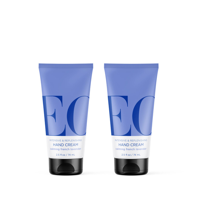 EO Hand Cream, 2.5 Ounce (Pack of 2), French Lavender, Organic Plant-Based, Moisturizer for Dry Skin