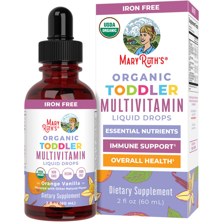 MaryRuth's Toddler Multivitamin | Vitamin A C D E B6 B12 Zinc | Healthy Growth Support | Immunity | Bone Health | Cognitive Function | Organic | Suga