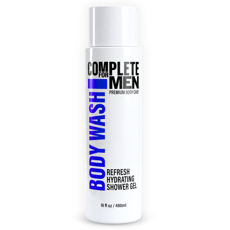 COMPLETE FOR MEN - Hydrating Shower Gel for Men: Sulfate-Free Mens Body Wash, Natural Shower Gel - Moisturizing Body Wash for All Skin Types, Soap &