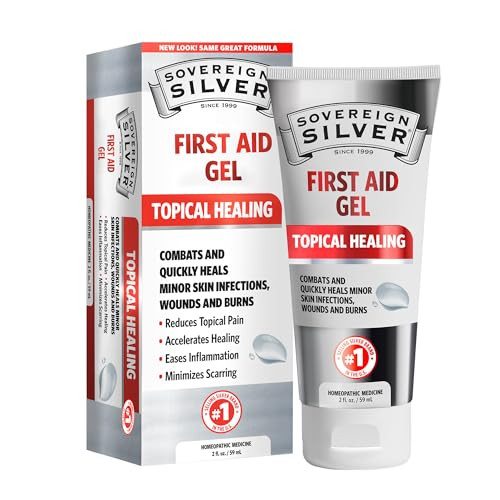 Sovereign Silver First Aid Gel - Argentum Metallicum Gel Wound Care Support, Topical Skin Care for Minor Skin Irritations - 2 fl oz (59 mL)