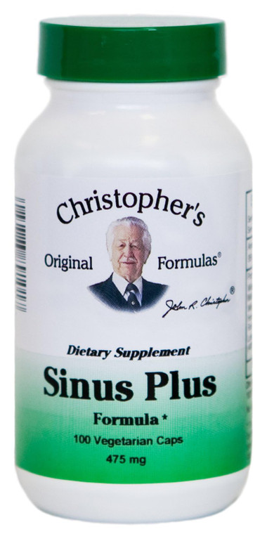 Christopher's Original Formulas Sinus Plus, Sinus Support Capsules, Whole Herb Synergistic Blend, 100 Count
