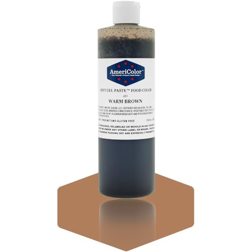 WARM BROWN 13.5 Ounce Soft Gel Paste Food Color