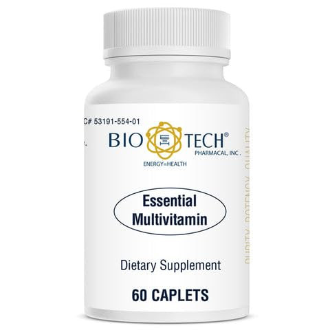 Bio-Tech Pharmacal Essential Multivitamin - Mineral Blend Dietary Supplement - Provides Essential Vitamins and Minerals - Includes Vitamins A, C, D,