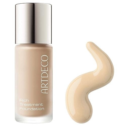 ARTDECO Rich Treatment Foundation - Light Porcelain N°28 - Conceals Imperfections & Creates Flawless Complexion - Long-Lasting - Velvety-Smooth Finis