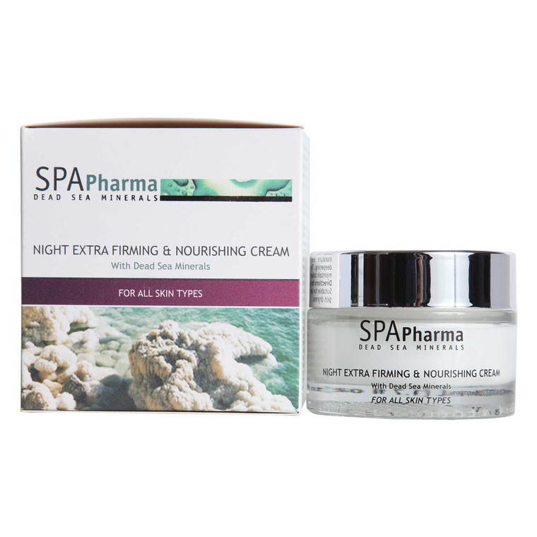 Spa Pharma Night Extra Firming & Nourishing Cream for All Skin Types Enriched with Dead Sea Minerals (1.7 Fluid Ounce)