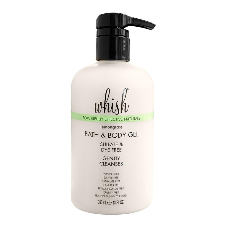 Whish Beauty Bath & Body Gel - Moisturizing Body Wash for Women - Gentle On Sensitive Skin - Shower Gel infused with Shea Butter & Aloe - Sulfate & P