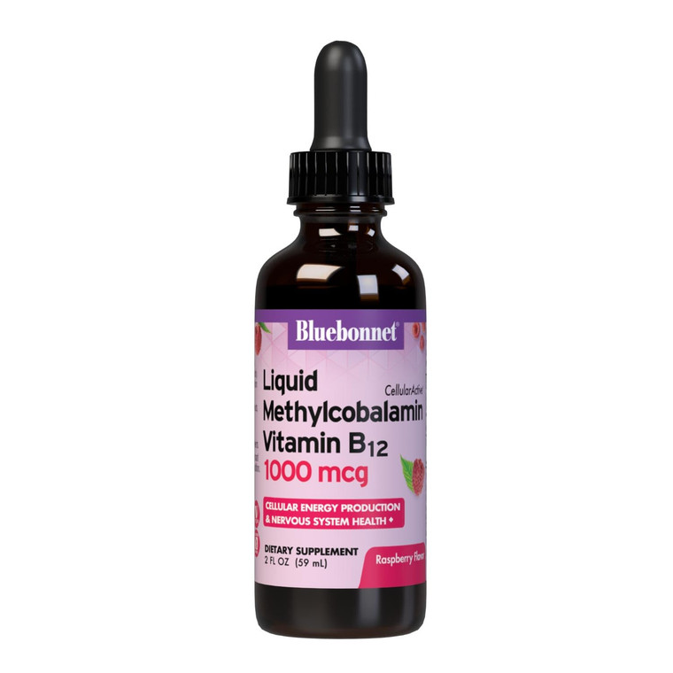 Bluebonnet Nutrition Liquid Cellular Active Methycobalamin Vitamin B12, 1000 mcg, For Cellular Energy Production and Nervous System Health, Soy-Free,
