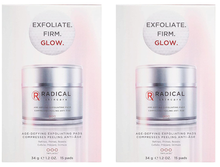 Radical Skincare Age Defying Exfoliating Pads Removes Dead Skin, Evens and Brightens Skin Tone for Radiant Glow | For All Skin Types Including Sensit